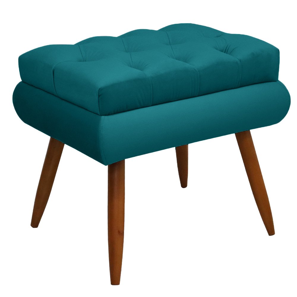 Puff Moscow Decorativo Suede Azul - D'Rost | MadeiraMadeira