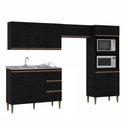 Ver imagem 2 de Armário de Cozinha Milão Modulada 4 Peças Menu Móveis Preto