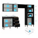 Ver imagem 5 de Armário de Cozinha Milão Modulada 4 Peças Menu Móveis Preto