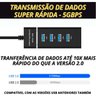 Hub Usb 3.0 Extensor 4 Portas Led Indicador High Speed Hd - 10