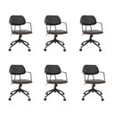 Ver imagem 2 de Kit com 6 Cadeiras Office com Relex em Aço Carbono e Couro Ecologico Dijon Preto