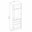 Ver imagem 6 de Guarda Roupa Dormitório Modulado Irlanda - Módulo 2 Portas 3 Gavetas - Roupeiro Demobile