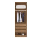 Ver imagem 2 de Guarda Roupa Dormitório Modulado Irlanda - Módulo 2 Portas 3 Gavetas - Roupeiro Demobile