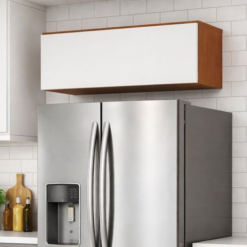 Armário Aéreo Refrigerador 80cm Luana Cinamomo Branco Aramóveis
