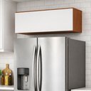 Ver imagem 1 de Armário Aéreo Refrigerador 80cm Luana Cinamomo Branco Aramóveis