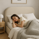 Ver imagem 2 de Cama Casal Estofada Moderna com Tecido Estofado Premium e Conforto Cor Ocre para Quarto