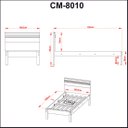 Ver imagem 4 de Cama de Solteiro para Colchão 88cm Amendoa/branco M8010 Tecno Mobili