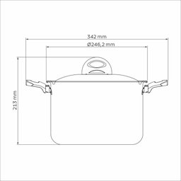 Espagueteira 22 Cm 5,7l Loreto Antiaderente Tramontina Cor:Vermelho - 3