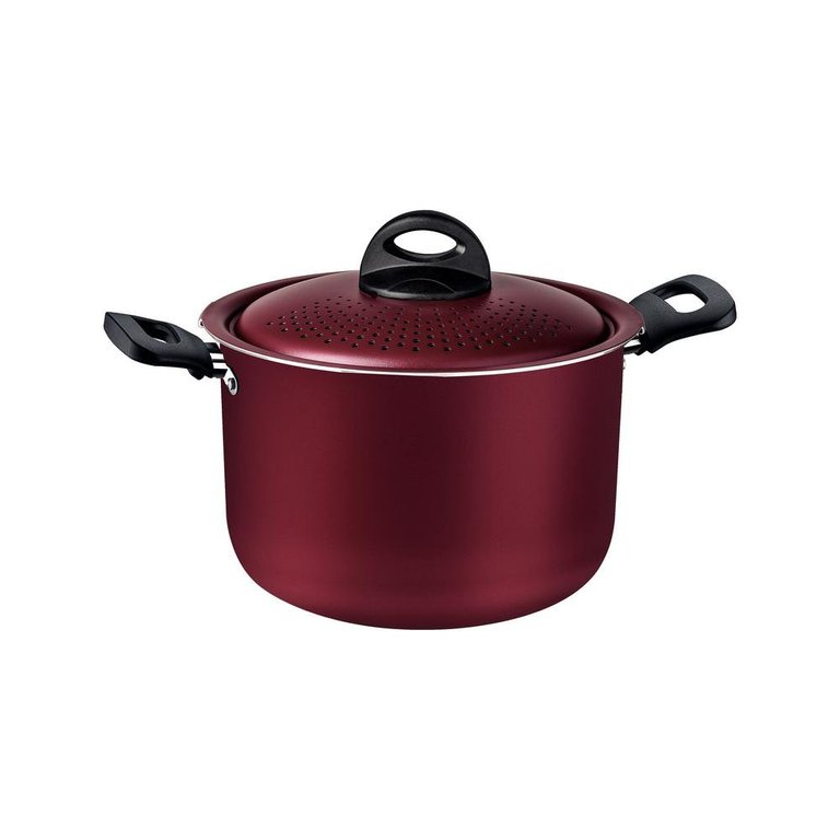 Espagueteira 22 Cm 5,7l Loreto Antiaderente Tramontina Cor:Vermelho