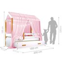Ver imagem 3 de Cama Montessoriana Solteiro Bicama Montessori Exclusiv MDF Rosa com Grade e Fio de Luz Divaloto