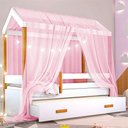 Ver imagem 2 de Cama Montessoriana Solteiro Bicama Montessori Exclusiv MDF Rosa com Grade e Fio de Luz Divaloto