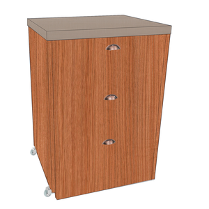 Mesa Multiuso Projeto Camarim Madeirado com Assento Estofado Hunter/ Cinamomo