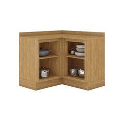 Balcão Canto 4 Portas MDF Tampo UV com Rodapé em PVC Lisboa Itatiaia - 3