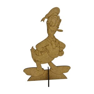 05 Centro Mesa Enfeite Mdf Pato Donald 20cm Decoração Festa