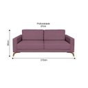 Ver imagem 3 de Sofá 210cm Pés Mel Henry Rosa