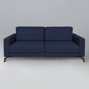 Ver imagem 1 de Sofá 3 Lugares 210cm Pés Imbuia Henry Azul