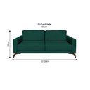 Ver imagem 3 de Sofá 210cm Pés Imbuia Henry Verde