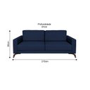 Ver imagem 3 de Sofá 210cm Henry Pés Mel Azul
