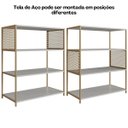 Ver imagem 4 de Estante Industrial e Aparador com 3 Prateleiras Arenas/dourado