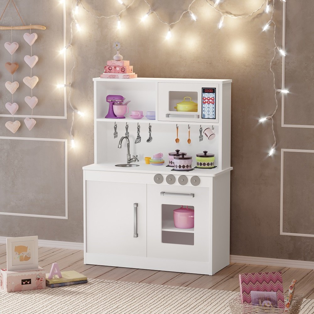 Cozinha Branca Princesinha Infantil Grande 100% MDF | MadeiraMadeira