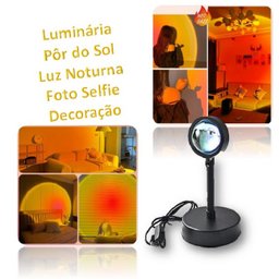 Luminária Pôr Do Sol Led Foto Luz Noturna Decoração Sunset - 1
