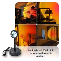 Luminária Pôr Do Sol Led Foto Luz Noturna Decoração Sunset - 6