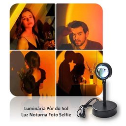 Luminária Pôr Do Sol Led Foto Luz Noturna Decoração Sunset - 3