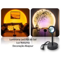 Luminária Pôr Do Sol Led Foto Luz Noturna Decoração Sunset - 4