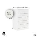 Ver imagem 4 de Cômoda Organizadora Grande 5 Gavetas Quarto Casal Branco