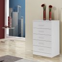 Ver imagem 1 de Cômoda Organizadora Grande 5 Gavetas Quarto Casal Branco