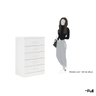 Cômoda Organizadora Grande 5 Gavetas Quarto Casal Branco - 5