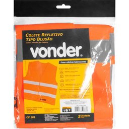 Colete Refletivo sem Bolso Laranja Cv101 - Vonder - 2