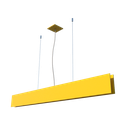 Ver imagem 1 de Lustre Pendente Retangular LED 24w 2700k 135cm Madeira - Amarelo