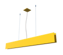 Ver imagem 1 de Lustre Pendente Retangular LED 24w 2700k 135cm Madeira - Amarelo