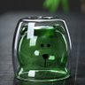 Kit Copo de Vidro Duplo Formato Urso Fundo Verde 280ml - 2 unidades - 2