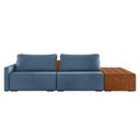 Ver imagem 2 de Sofá Ilha 2 Lugares Living 252cm Modulado Lary Veludo K01 Cor Azul Marinho