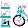 Bicicleta Infantil Menina Aro 16 com Rodinhas, Porta Objetos e Bagageiro Bicikids Azul Céu - 2
