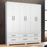 Guarda Roupa 6 Portas Cadiz Branco - 1