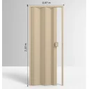 Ver imagem 5 de Porta Sanfonada de PVC 210x97cm Permatti Bege Liso