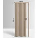 Ver imagem 4 de Porta Sanfonada de PVC 210x60cm Permatti Bege Marmorizado