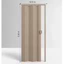 Ver imagem 4 de Porta Sanfonada de PVC 210x72cm Permatti Bege Marmorizado