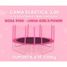 Cama Elástica Pula Pula 3,05m Infantil Rosa Pink 100% Nacional Suporta até 335kg - 2