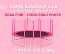 Ver imagem 2 de Cama Elástica Pula Pula 3,05m Infantil Rosa Pink 100% Nacional Suporta até 335kg
