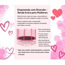 Ver imagem 3 de Cama Elástica Pula Pula 3,05m Infantil Rosa Pink 100% Nacional Suporta até 335kg