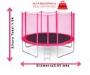 Ver imagem 5 de Cama Elástica Pula Pula 3,05m Infantil Rosa Pink 100% Nacional Suporta até 335kg