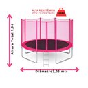Ver imagem 5 de Cama Elástica Pula Pula 3,05m Infantil Rosa Pink 100% Nacional Suporta até 335kg