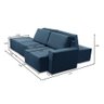 Sofá Ilha 7 Lugares Isadora Suede Azul Adonai Estofados - 6