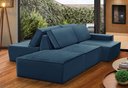 Ver imagem 1 de Sofá Ilha 7 Lugares Isadora Suede Azul Adonai Estofados