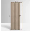 Ver imagem 4 de Porta Sanfonada de PVC 210x97cm Permatti Bege Marmorizado