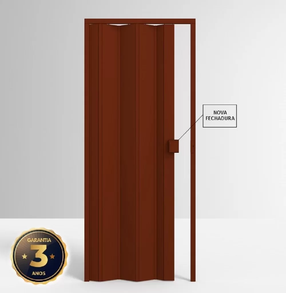 Porta de PVC Sanfonada 210x60cm Permatti 0.1 cm x 0.1 cm x 0.1 cm